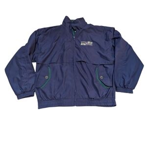 LA Loving Windbreaker Mackinac Boat Racing Large Vintage Blue Green Retro 80s 90